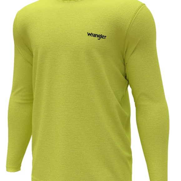 Wrangler Men’s Midweight Thermal Green Top - Picture 2 of 5